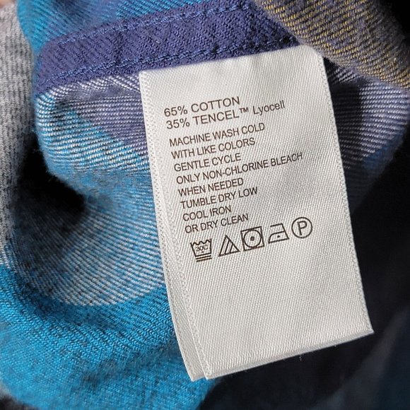 Tommy Bahama‎ Canyon Beach Flannel 3XLB Big Plaid Long Sleeve Button Down Shirt - Picture 7 of 7